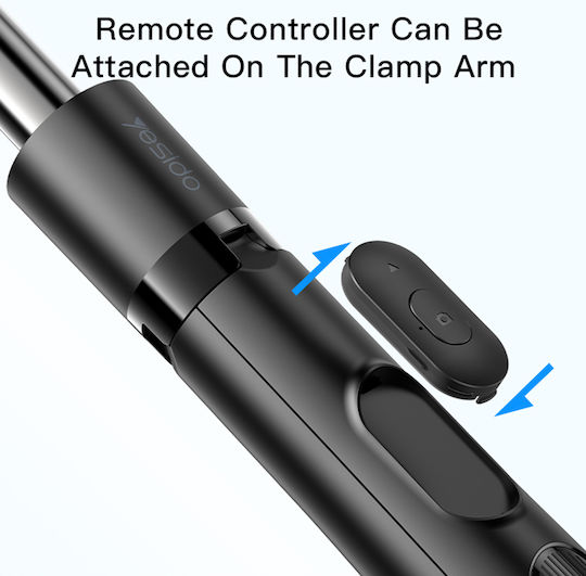 Yesido Black Cell Phone Tripod Selfie Stick