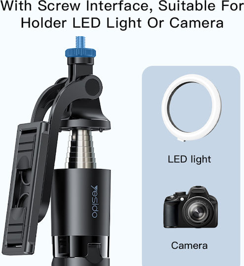 Yesido Black Cell Phone Tripod Selfie Stick