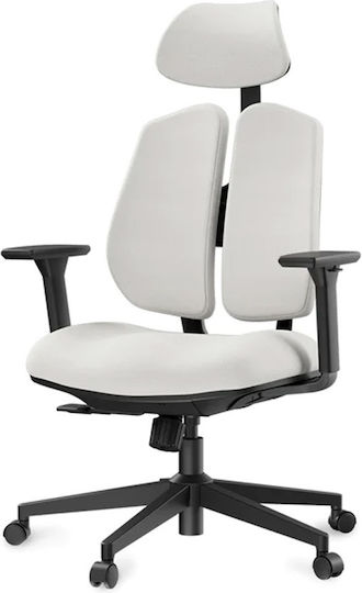 Eureka Ergonomic Офис стол с Бели Подлакътници