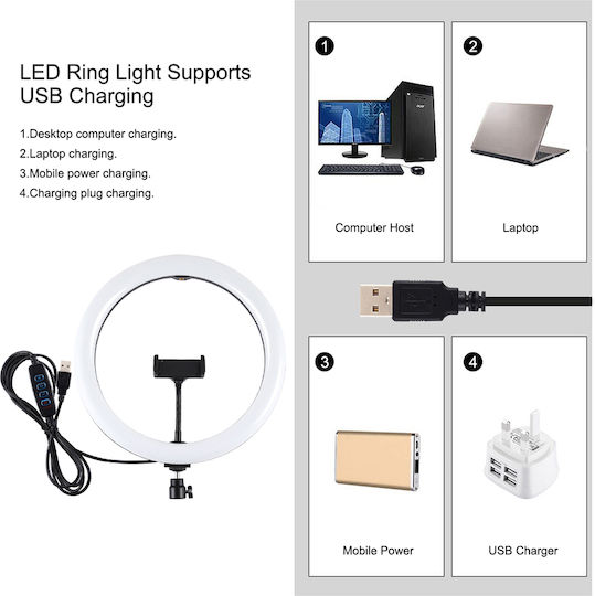 Puluz Ring Light 30cm with Floor Tripod and Mobile Phone Holder