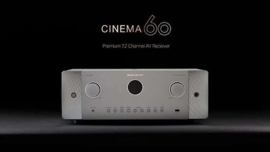 Marantz Cinema 60 Home Cinema Amplifier 4K/8K 7 Channels 50W/8Ω 70W/6Ω with HDR and Dolby Atmos Silver