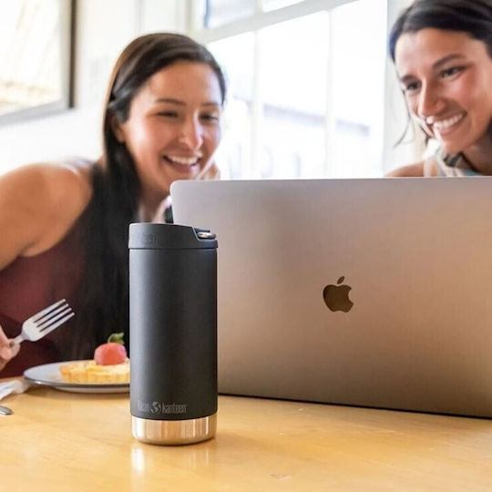 Klean Kanteen Tkwide Μπουκάλι Θερμός Ανοξείδωτο BPA Free 355ml Μαύρο