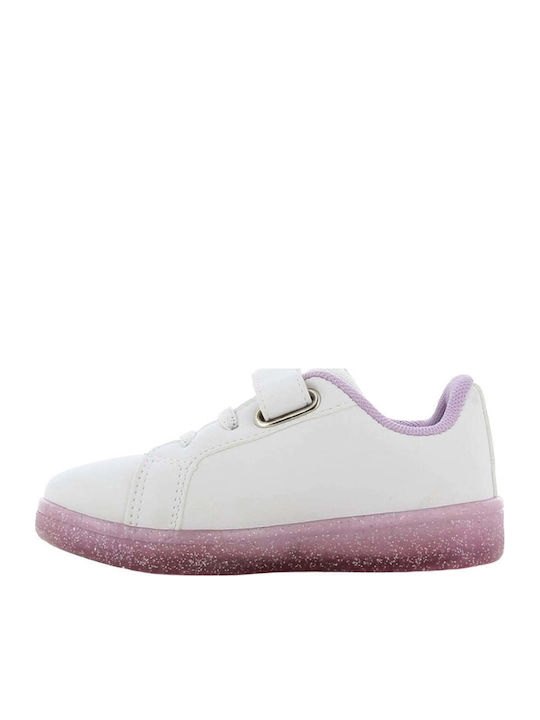 Sneaker Kids Anatomic Sneakers with Hoop & Loop Closure White