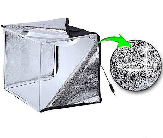 Fotobox Faltbares Fotostudio Beleuchtet mit mehreren Hintergründen 40x40x40cm