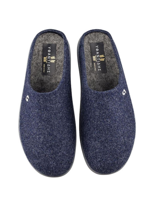 Yfantidis Winter Women's Slippers in Blue color