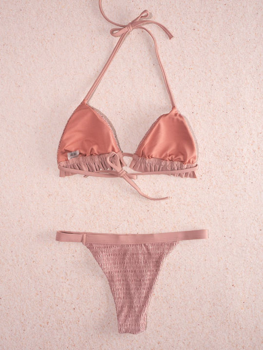 Set Bikini Τριγωνάκι & Brazil Ροζ