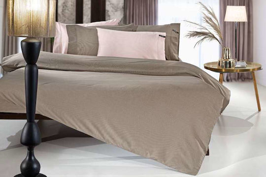 Guy Laroche Sheet King Size with Elastic 180x200+35cm. Minimal Wenge