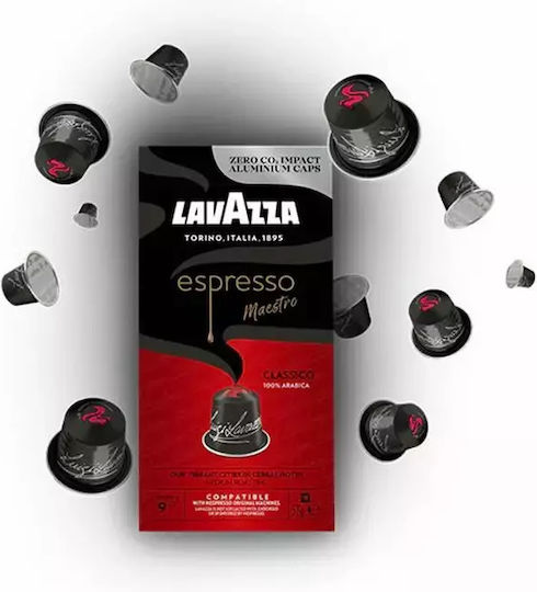 Lavazza Kapseln Espresso Maestro Classico Kompatibel mit Maschine Nespresso 10Mützen