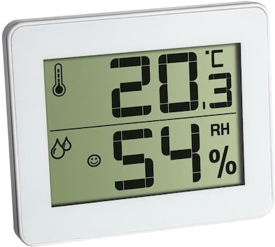 TFA Ultra Flat Indoor Thermometer & Hygrometer Wall Mounted / Tabletop