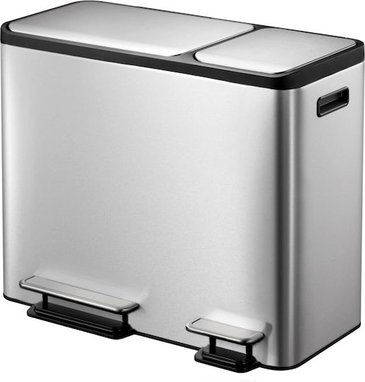 Eko Ecocasa Waste Bin Waste made of Stainless Steel with Pedal Silver 15lt 1pcs