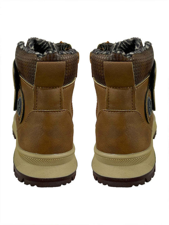 Kids Boots with Velcro Tabac Brown