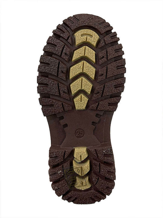 Kids Boots with Velcro Tabac Brown