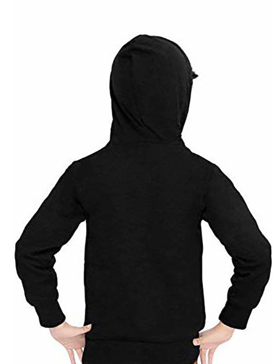 Rock Deal Kids Sweatshirt with Hood and Pocket Black