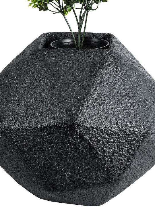 GloboStar Planter Polyester Black with Stand 30x30x30cm.