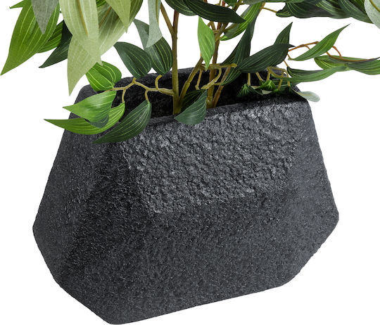 GloboStar Greenwich Κασπώ Πολυεστερικό Μαύρο με Βάση 24x14x20εκ.