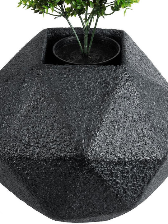 GloboStar Planter Polyester Black with Stand 30x30x30cm.