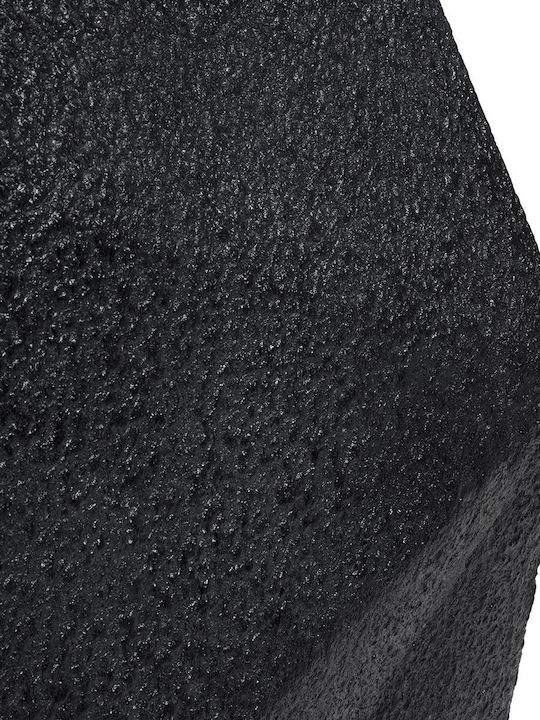 GloboStar Artificial Garden Camden Übertopf Polyester Schwarz mit Gestell 49x49x44εκ.