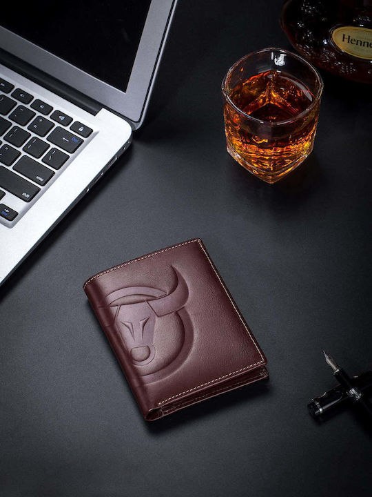 Leather Men's Wallet Classic with RFID Brown