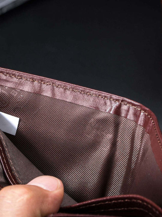Leather Men's Wallet Classic with RFID Brown