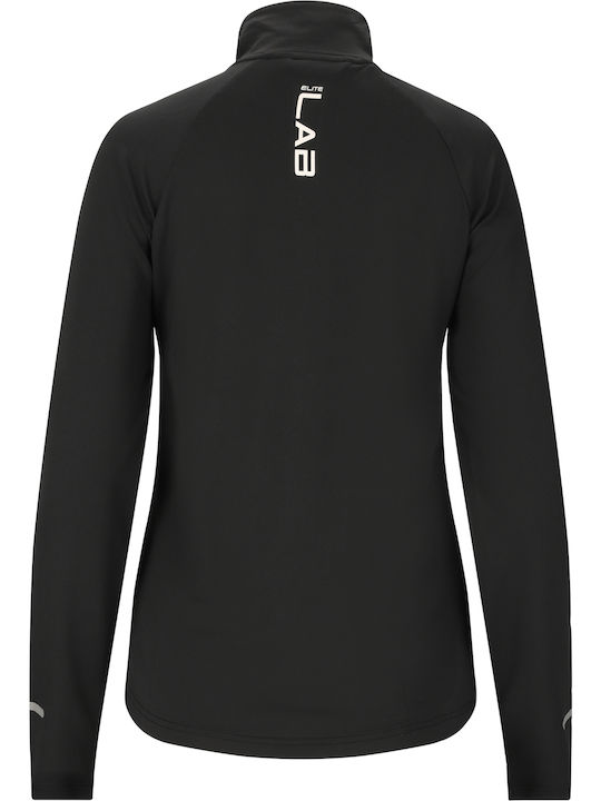 Elite Lab Women's Athletic Blouse Long Sleeve Fast Drying Black