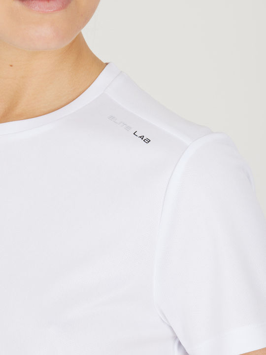 Γυναικείο Αθλητικό T-shirt Fast Drying Πουά Λευκό.