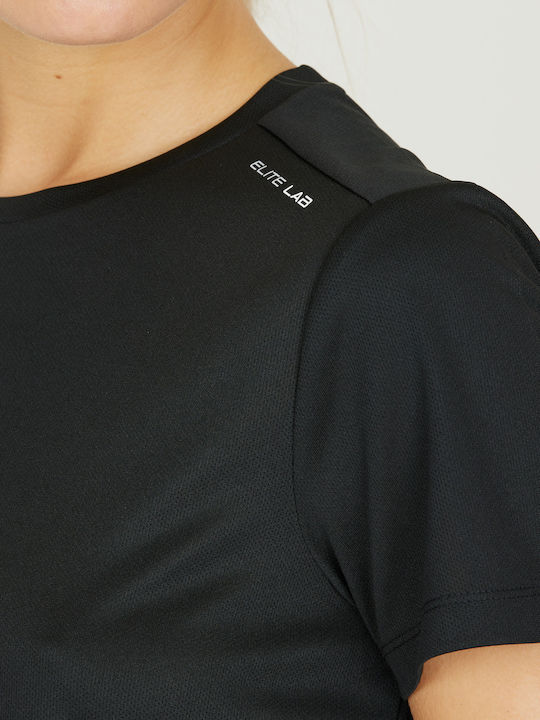 Γυναικείο Αθλητικό T-shirt Fast Drying Πουά Μαύρο