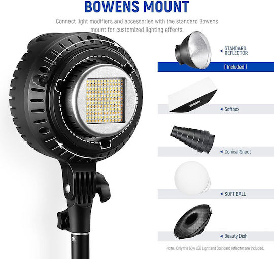 Neewer CL-60B COB Licht 3200 - 5600K 60W