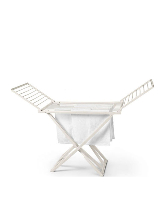 Rayen Plastic Folding Floor Clothes Drying Rack with Hanging Length 20m