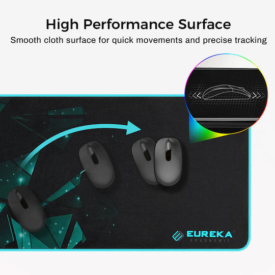 Eureka Ergonomic JC-01 Gaming Mauspad XXL (800mm) mit RGB-Beleuchtung über USB