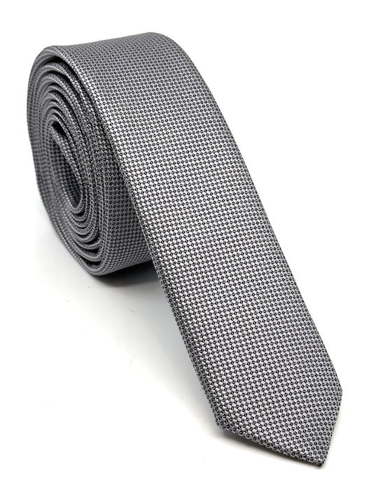 Legend Accessories Σετ Ανδρικής Γραβάτας Μονόχρωμη σε Γκρι Χρώμα L-047-03Β-4.5CM