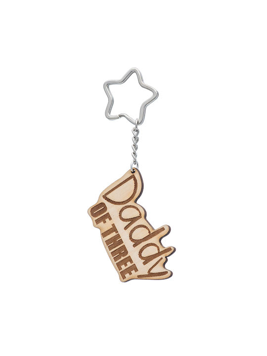 LifeLikes Keychain Daddy Of Three Wooden