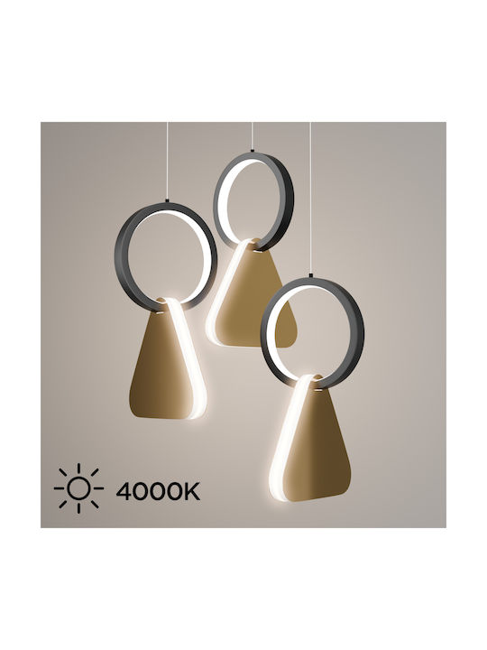 Alphab2b Symmetric 1f Висящо Осветително Тяло Златист 25x120см.