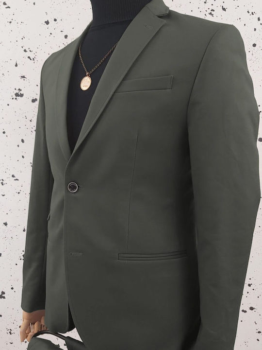 Men's Suit Jacket Khaki