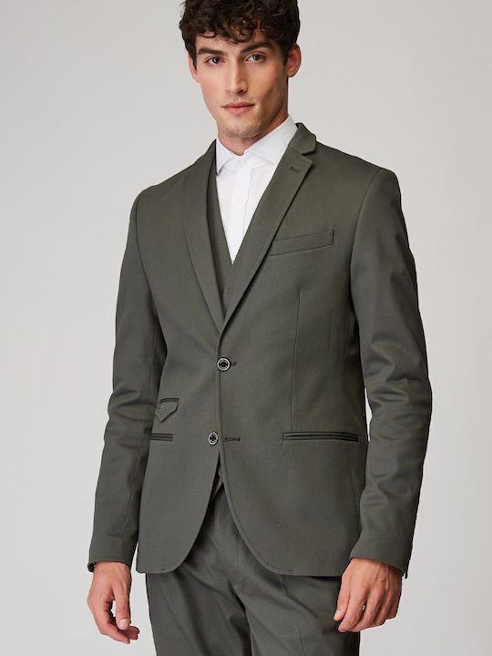 Men's Suit Jacket Khaki