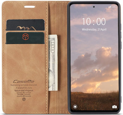 Caseme 013 Series Wallet Synthetic Magnetic Brown (Redmi Note 12 Pro 5G)