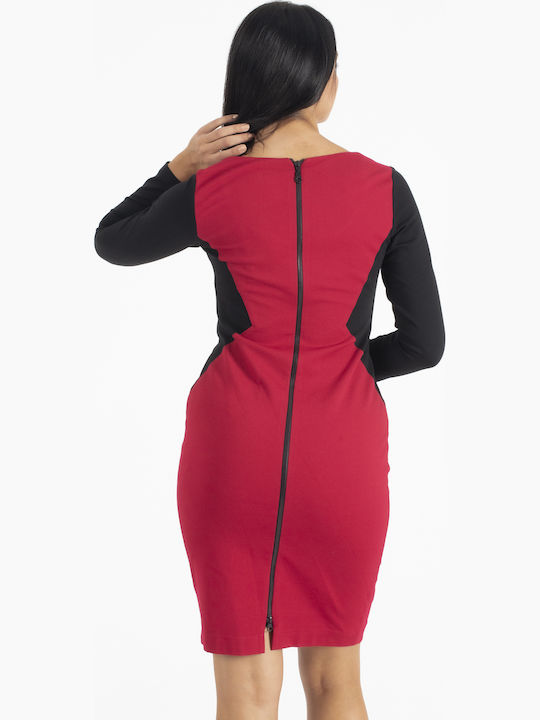 Mini Abendkleid Schwarz/Rot