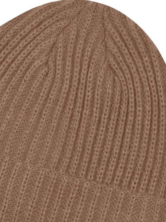 Stamion Beanie Γυναικείος Σκούφος Πλεκτός σε Καφέ χρώμα