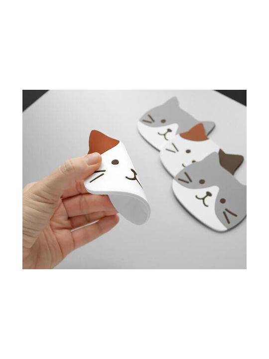 Gadget Master Στρογγυλό Σουβέρ Πλαστικό Πολύχρωμο 10cm 4τμχ