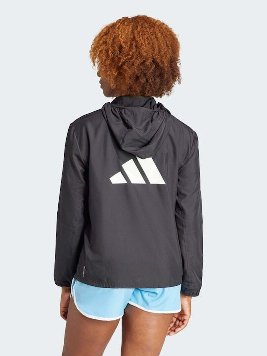 Adidas Jachetă de femei Puffer Alergare Negru