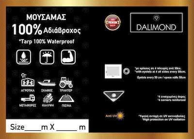 Dalimond Αδιάβροχος Μουσαμάς 250gr/m² 3x8μ. Λευκός