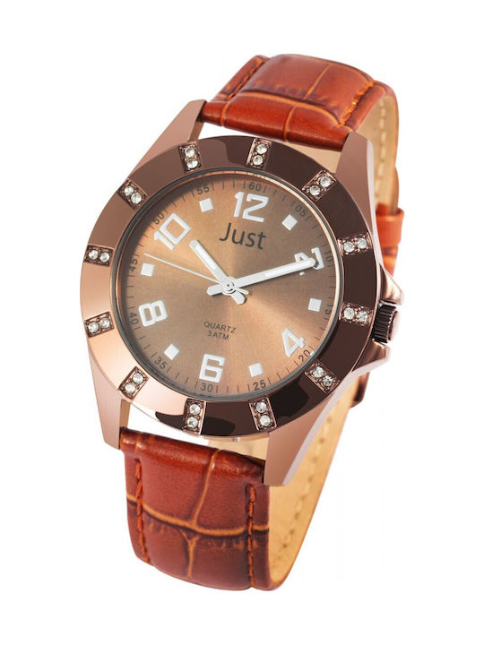 Just Watch Women's Watch with Brown Leather Strap