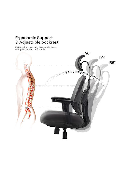 Eureka Ergonomic Office Chair With Grey Arms