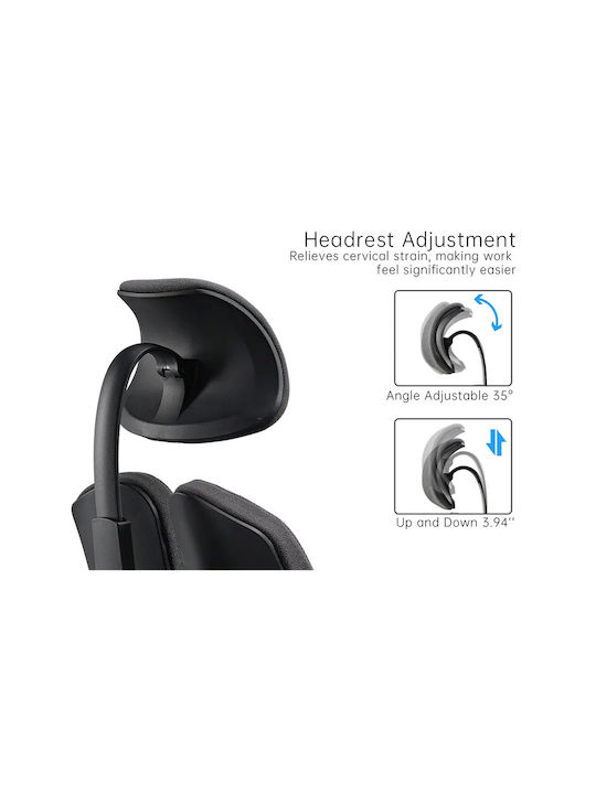 Eureka Ergonomic Office Chair With Grey Arms
