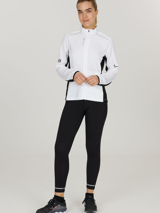 Elite Lab Women's Short Puffer Jacket Windproof for Spring or Autumn White.