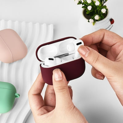 Sonique Hülle Silikon mit Haken in Türkis Farbe für Apple AirPods Pro