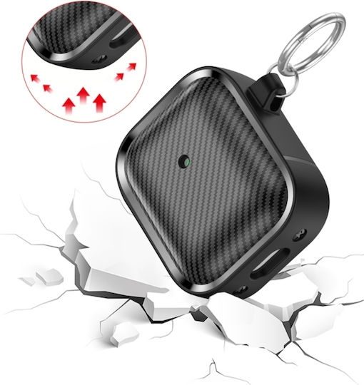Sonique Case Silicone with Hook in Black color for Apple AirPods 1 / AirPods 2