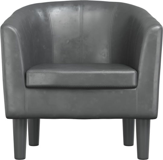 Butoi din Piele Ecologică Gri 70x56x68cm