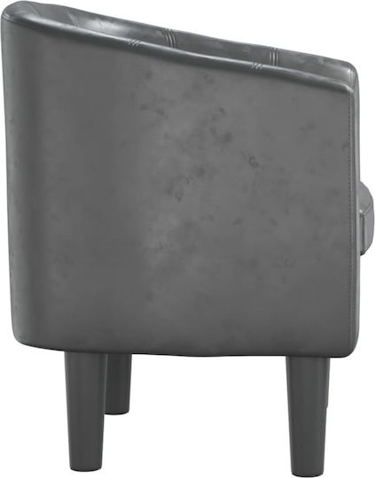 Butoi din Piele Ecologică Gri 70x56x68cm