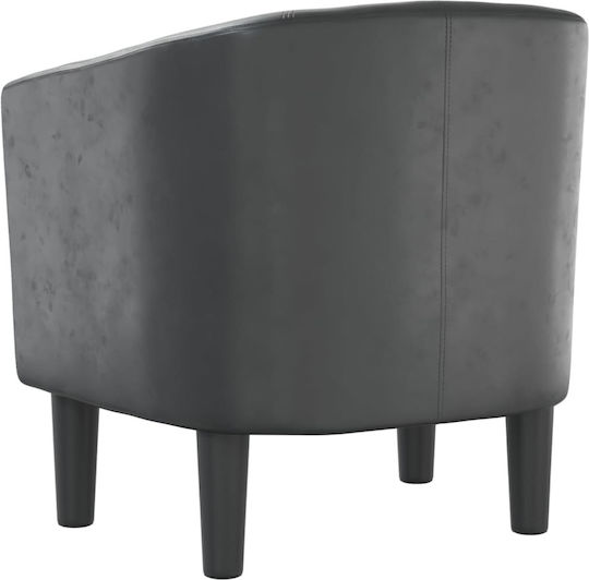 Butoi din Piele Ecologică Gri 70x56x68cm