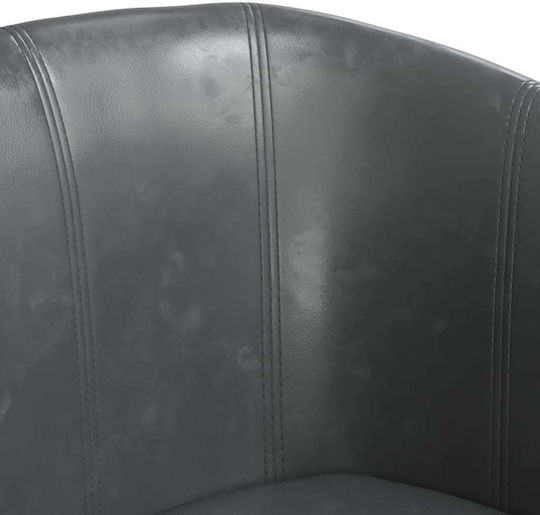 Butoi din Piele Ecologică Gri 70x56x68cm